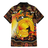 Personalized Australia and Papua New Guinea Together Family Matching Mermaid Dress and Hawaiian Shirt Kangaroo Aboriginal Art and Bird-of-paradise Oro Tribal Motifs - Polynesian Pride