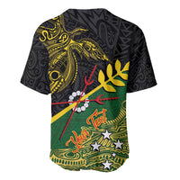 Personalized Chimpu Province Papua New Guinea Baseball Jersey Bird-of-paradise Art Tattoo and Melanesian Motifs - Polynesian Pride