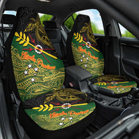 Chimpu Province Papua New Guinea Car Seat Cover Bird-of-paradise Art Tattoo and Melanesian Motifs - Polynesian Pride