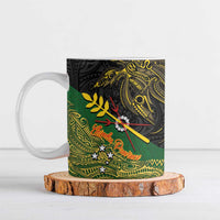 Chimpu Province Papua New Guinea Ceramic Mug Bird-of-paradise Art Tattoo and Melanesian Motifs - Polynesian Pride
