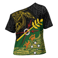 Personalized Chimpu Province Papua New Guinea Cross Shoulder Shirt Bird-of-paradise Art Tattoo and Melanesian Motifs - Polynesian Pride