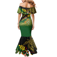 Personalized Chimpu Province Papua New Guinea Family Matching Mermaid Dress and Hawaiian Shirt Bird-of-paradise Art Tattoo and Melanesian Motifs - Polynesian Pride