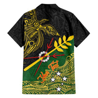 Personalized Chimpu Province Papua New Guinea Family Matching Short Sleeve Bodycon Dress and Hawaiian Shirt Bird-of-paradise Art Tattoo and Melanesian Motifs - Polynesian Pride