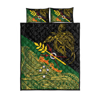 Chimpu Province Papua New Guinea Quilt Bed Set Bird-of-paradise Art Tattoo and Melanesian Motifs - Polynesian Pride