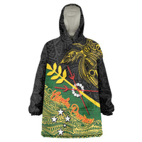 Personalized Chimpu Province Papua New Guinea Wearable Blanket Hoodie Bird-of-paradise Art Tattoo and Melanesian Motifs - Polynesian Pride