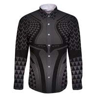 Hawaiian Kakau Art Tattoos Aquaman Style Family Matching Long Sleeve Bodycon Dress and Hawaiian Shirt Special Edition - Polynesian Pride