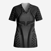 Hawaiian Kakau Art Tattoos Aquaman Style Scrub Top Special Edition - Polynesian Pride