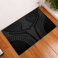 Hawaiian Kakau Art Tattoos Aquaman Style Rubber Doormat Black Version - Polynesian Pride