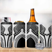 Hawaiian Kakau Art Tattoos Aquaman Style 4 in 1 Can Cooler Tumbler White Version - Polynesian Pride