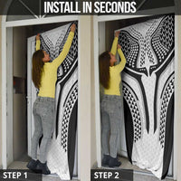 Hawaiian Kakau Art Tattoos Aquaman Style Door Cover White Version - Polynesian Pride