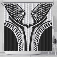 Hawaiian Kakau Art Tattoos Aquaman Style Shower Curtain White Version - Polynesian Pride