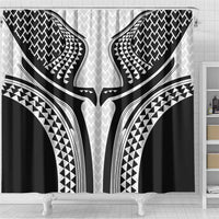 Hawaiian Kakau Art Tattoos Aquaman Style Shower Curtain White Version - Polynesian Pride