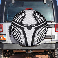 Hawaiian Kakau Art Tattoos Aquaman Style Spare Tire Cover White Version - Polynesian Pride