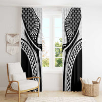 Hawaiian Kakau Art Tattoos Aquaman Style Window Curtain White Version - Polynesian Pride