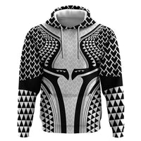 Hawaiian Kakau Art Tattoos Aquaman Style Zip Hoodie White Version - Polynesian Pride