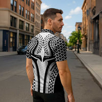 Hawaiian Kakau Art Tattoos Aquaman Style Zipper Polo Shirt White Version - Polynesian Pride