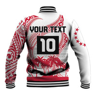 Cook Islands Marathon 2025-Pursuit in Paradise Baseball Jacket Red Color