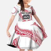 Cook Islands Marathon 2025-Pursuit in Paradise Family Matching Tank Maxi Dress and Hawaiian Shirt Red Color