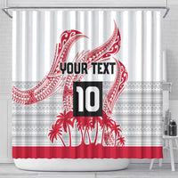 Cook Islands Marathon 2025-Pursuit in Paradise Shower Curtain Red Color
