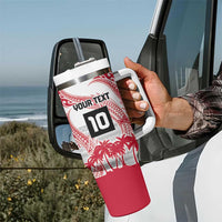 Cook Islands Marathon 2025-Pursuit in Paradise Tumbler With Handle Red Color