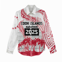 Cook Islands Marathon 2025-Pursuit in Paradise Women Casual Shirt Red Color