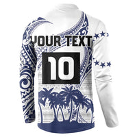 Cook Islands Marathon 2025-Pursuit in Paradise Button Sweatshirt Blue Color