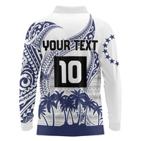 Cook Islands Marathon 2025-Pursuit in Paradise Long Sleeve Polo Shirt Blue Color