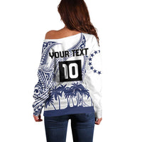 Cook Islands Marathon 2025-Pursuit in Paradise Off Shoulder Sweater Blue Color