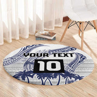 Cook Islands Marathon 2025-Pursuit in Paradise Round Carpet Blue Color