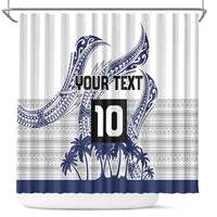 Cook Islands Marathon 2025-Pursuit in Paradise Shower Curtain Blue Color