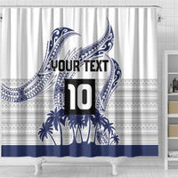 Cook Islands Marathon 2025-Pursuit in Paradise Shower Curtain Blue Color