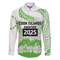 Cook Islands Marathon 2025-Pursuit in Paradise Family Matching Summer Maxi Dress and Hawaiian Shirt Green Color