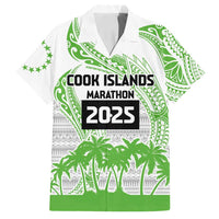 Cook Islands Marathon 2025-Pursuit in Paradise Family Matching Tank Maxi Dress and Hawaiian Shirt Green Color