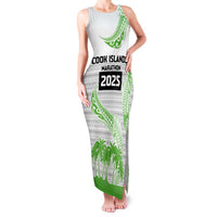 Cook Islands Marathon 2025-Pursuit in Paradise Family Matching Tank Maxi Dress and Hawaiian Shirt Green Color