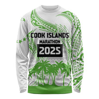 Cook Islands Marathon 2025-Pursuit in Paradise Long Sleeve Shirt Green Color