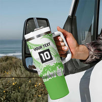 Cook Islands Marathon 2025-Pursuit in Paradise Tumbler With Handle Green Color