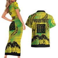 Cook Islands Marathon 2025-Pursuit in Paradise Couples Matching Short Sleeve Bodycon Dress and Hawaiian Shirt Special Edition