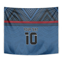 Custom Toa Samoa Rugby Tapestry Samoan Warrior Ula Fala Tribal Pattern