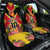 Custom Papua New Guinea Rugby Car Seat Cover Bird of Paradise and Hibiscus Polynesian Pattern Yellow Color