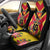 Custom Papua New Guinea Rugby Car Seat Cover Bird of Paradise and Hibiscus Polynesian Pattern Yellow Color