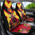Custom Papua New Guinea Rugby Car Seat Cover Bird of Paradise and Hibiscus Polynesian Pattern Red Color