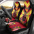 Custom Papua New Guinea Rugby Car Seat Cover Bird of Paradise and Hibiscus Polynesian Pattern Red Color