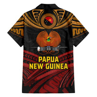 Papua New Guinea Bird-of-Paradise Family Matching Puletasi and Hawaiian Shirt Coat of Arms and Tribal Patterns LT03 - Polynesian Pride