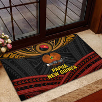 Papua New Guinea Bird-of-Paradise Rubber Doormat Coat of Arms and Tribal Patterns