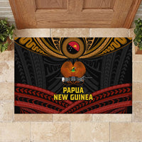 Papua New Guinea Bird-of-Paradise Rubber Doormat Coat of Arms and Tribal Patterns