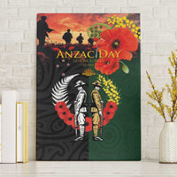New Zealand and Australia ANZAC Day Canvas Wall Art Lest We Forget Indigenous and Maori Pattern LT03 Without Frame Multicolor - Polynesian Pride