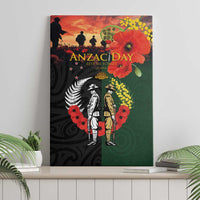 New Zealand and Australia ANZAC Day Canvas Wall Art Lest We Forget Indigenous and Maori Pattern LT03 - Polynesian Pride