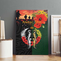 New Zealand and Australia ANZAC Day Canvas Wall Art Lest We Forget Indigenous and Maori Pattern LT03 - Polynesian Pride