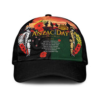 New Zealand and Australia ANZAC Day Classic Cap Lest We Forget Indigenous and Maori Pattern LT03 Universal Fit Multicolor - Polynesian Pride