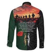 New Zealand and Australia ANZAC Day Family Matching Off The Shoulder Long Sleeve Dress and Hawaiian Shirt Lest We Forget Indigenous and Maori Pattern